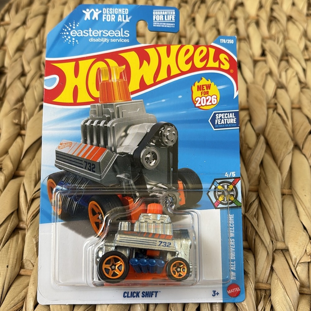 Hot Wheels Click Shift EasterSeals Fidget Sensory Toy Hotwheels Car New 2026